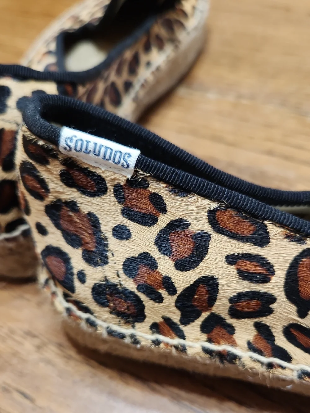 Soludos Espadrilles Calf Hair Cheetah/leopard Print Size 9